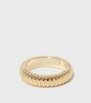 New Look Gold Textured Ring